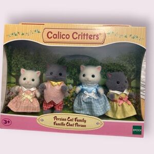 Calico Critters Sylvanian Families Persian Cat Family NEW CC1865 Gray & White
